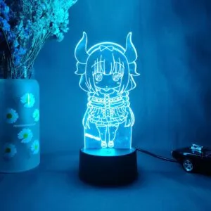 luminaria anime kobayashi dragon maid kawaii 3d anime noite lampada miss kobayashi Luminária Bleach anime máscara de rosto led night light lâmpadas para crianças quarto decoração nightlight presente para sala estudo decoração luz