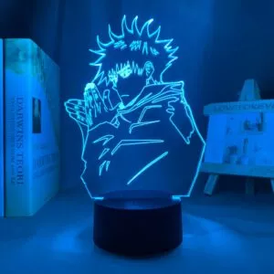 luminaria anime lampada megumi fushiguro luz jujutsu kaisen led noite luz para o Luminária World of warcraft Luz da noite 3d jogo horda bandeira cor mudando nightlight para crianças criança cama quarto decoração sensor de toque lâmpada led wow presente