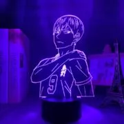 Luminária Anime luz da noite haikyuu tobio kageyama para decoração do quarto nightlight crianças criança presente de aniversário manga 3d lâmpada kageyama haikyu
