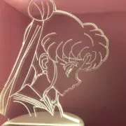 Luminária Anime sailor moon 3d night light criativo quarto cabeceira lâmpada de mesa led decoração meninas sono cor mudou nightlight presente