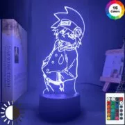 Luminária Anime Soul Eater Lâmpada de acrílico 3d aquecedora, luz noturna led colorida para decoração de quarto das crianças, rgb, lâmpada de mesa, luz noturna luz clara
