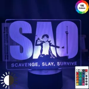 luminaria anime sword art online logotipo luz da noite led para o quarto crianca 1 Luminária Attack On Titan Shingeki No Kyojin Anime 3d ataque de luz no titã pieck dedo lâmpada para o quarto decoração presente aniversário manga ataque no titã pieck dedo noite lâmpada