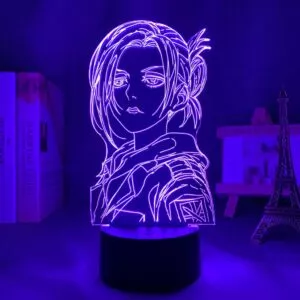 luminaria attack on titan anime 3d luz ataque em tita annie leonhart lampada para Luminária Anime My Hero Academia Kimetsu No Yaiba shoto todoroki rosto design led night light lâmpada para crianças criança meninos quarto decoração lâmpada de mesa acrílico presente