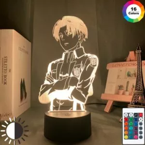 luminaria attack on titan lampada de mesa de acrilico anime ataque em tita para Luminária My Hero Academia Boku no hero academia kirishima eijiro anime luzes meu herói academia 3d led cor mudando nightlights lampara para para decoração de casa