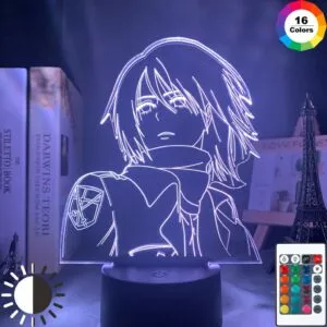 luminaria attack on titan luz conduzida da noite anime ataque no titan mikasa Luminária Tengen toppa gurren lagann kamina led night light para decoração do quarto colorido nightlight anime presente 3d lâmpada kamina gurren lagann