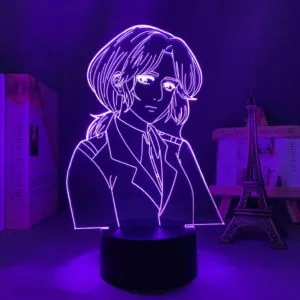 luminaria attack on titan shingeki no kyojin anime 3d ataque de luz no tita pieck Luminária Anime My Hero Academia Kimetsu No Yaiba shoto todoroki rosto design led night light lâmpada para crianças criança meninos quarto decoração lâmpada de mesa acrílico presente