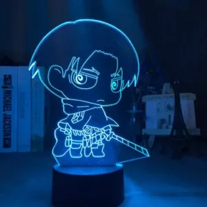 luminaria attack on titan shingeki no kyojin noturna 3d para decoracao luz noturna Luminária Attack On Titan Levi ackerman acrílico 3d lâmpada ataque em titã para casa decoração do quarto luz presente da criança levi ackerman led night light anime