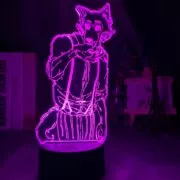 Luminária Beastars de mesa legosi acrílica 3d, luz noturna para decoração de quarto infantil, luz noturna para presente usb
