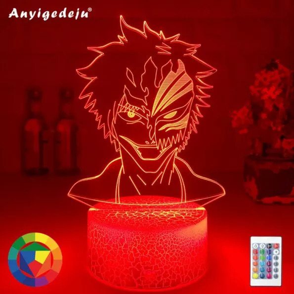 luminaria bleach anime mascara de rosto led night light lampadas para criancas Luminária Bleach anime máscara de rosto led night light lâmpadas para crianças quarto decoração nightlight presente para sala estudo decoração luz