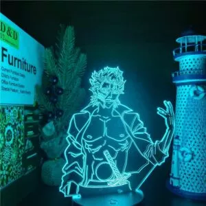 luminaria bleach grimmjow 3d led luzes da noite anime lampada ilusao de Luminária Saki yoshida conduziu a luz da noite para o quarto decoração presente nightlight anime lâmpada de mesa 3d saki yoshida