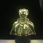 Luminária Bokuto anime lâmpada haikyuu naruto figura nightlight acrílico 3d lâmpada para o quarto do miúdo decoração anime luz 16 cores remoto gota presente