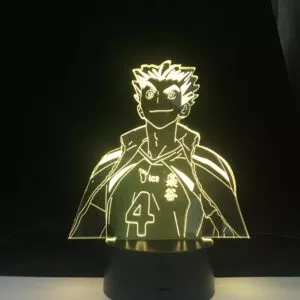 luminaria bokuto anime lampada haikyuu naruto figura nightlight acrilico 3d Luminária Shinobu kocho led anime lâmpada demon slayer kimetsu no yaiba cores mudança de controle remoto led night light decoração casa presente