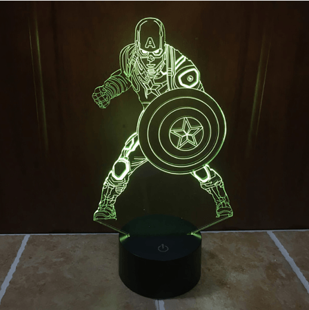 Luminária Capitão América Captain America 26cm
