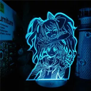 luminaria danganronpa junko e makoto 3d anime conduziu a lampada de iluminacao 7 Luminária Tengen toppa gurren lagann kamina led night light para decoração do quarto colorido nightlight anime presente 3d lâmpada kamina gurren lagann