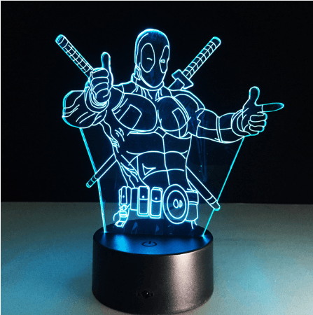 Luminária Deadpool 26cm