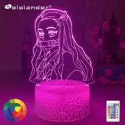 Luminária Demon Slayer Kimetsu no yaiba nezuko kamado figura luz da noite led para decoração do quarto nightlight crianças criança lâmpada de mesa 3d demônio slayer presente