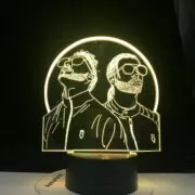Luminária Grupo de rap francês pnl 3d night light led cor em mudança noite lâmpada quarto iluminação para fãs suprise presentes dropship serviço rápido