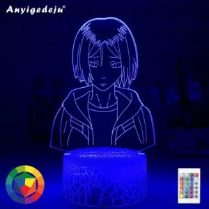 luminaria haikyu luz da noite led anime kozume kenma lampadas para decoracao do Óculos Anime toilet-bound hanako kun tsuchigomori cosplay óculos de meia armação óculos de metal não-lente molduras