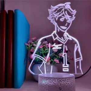 luminaria haikyuu toru oikawa led luzes da noite 3d anime lampada haikyuu led Luminária Attack on Titan Lâmpada de mesa de acrílico anime ataque em titã para casa decoração do quarto luz legal criança presente capitão levi ackerman figura noite luz