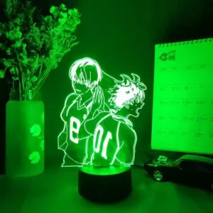 luminaria hinata shoyo kageyama tobio estatueta 3d anime lampada haikyuu comic Anel Lotus flor elegante de cor de prata de ouro rosa anel de flor de lótus oco de aço inoxidável para mulher