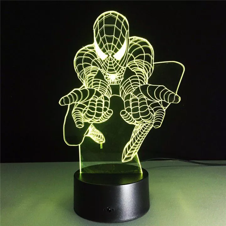 luminaria homem aranha spider man marvel varias cores 26cm Luminária Gato #1 Troca Cores LED Conduzida Silicone