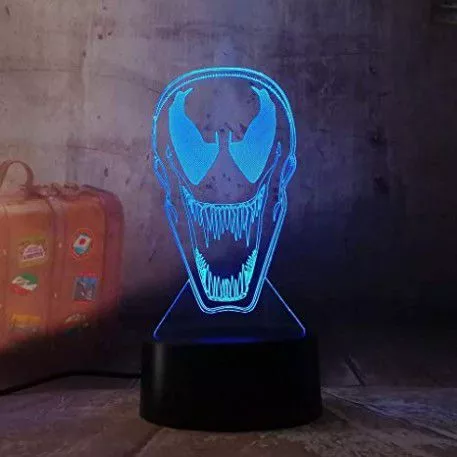 Luminária Homem Aranha Spider Man Venom Marvel Várias Cores 26cm