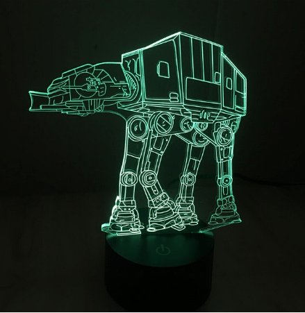 Luminária LED Star Wars AT-AT 26cm