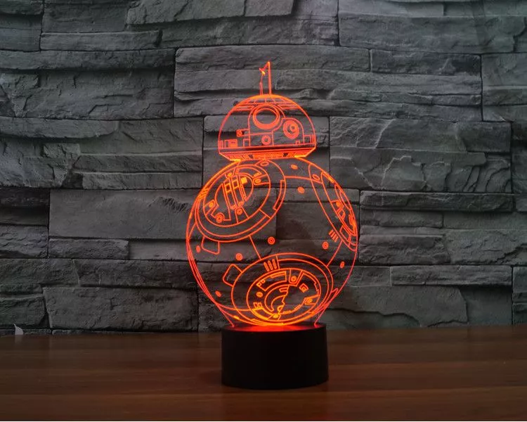 luminaria led star wars bb 8 26cm Luminária LED Star Wars BB-8 26cm