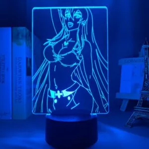 luminaria luz da noite led akame ga kill anime esdeath 3d lampada anime para Luminária Saki yoshida conduziu a luz da noite para o quarto decoração presente nightlight anime lâmpada de mesa 3d saki yoshida