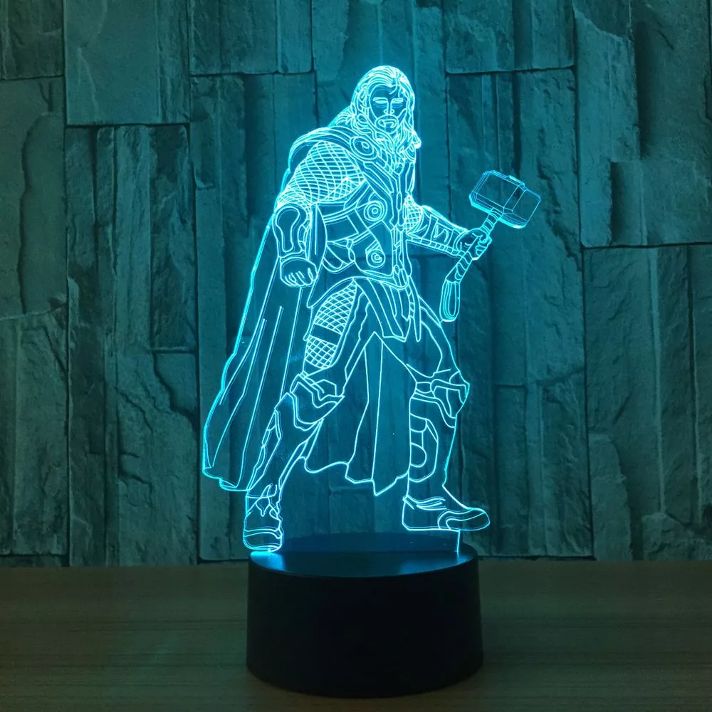 luminaria marvel thor guerra infinita 26cm Luminária Gato #2 Troca Cores LED Conduzida Silicone