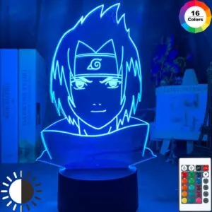 luminaria naruto sasuke uchiha facial design crianca luz noturna led sensor de Luminária 3d lâmpada anime angel of slaughter zack luz para decoração do quarto criança crianças presente de aniversário manga zack lâmpada anjo da matança