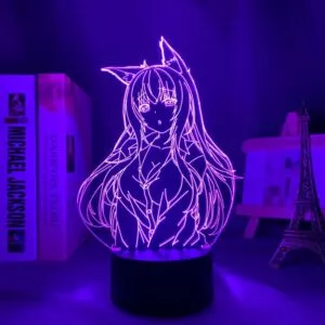 luminaria nekopara led night light para decoracao do quarto presente nightlight Luminária Elfen Lied Acrílico led night light lâmpada anime elfen mentiu lucy nyu figura lâmpada de mesa 3d para crianças quarto criança decorativa nightlight manga presente