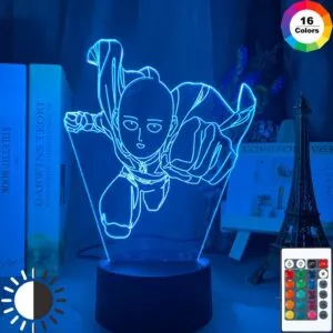 luminaria one punch man saitama figura led night light lampada para decoracao de Luminária Kaguya-sama love is war chika fujiwara led night light para casa decoração do quarto nightlight anime presente mesa 3d lâmpada chika fujiwara