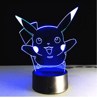 Luminária Pikachu Pokémon 26cm