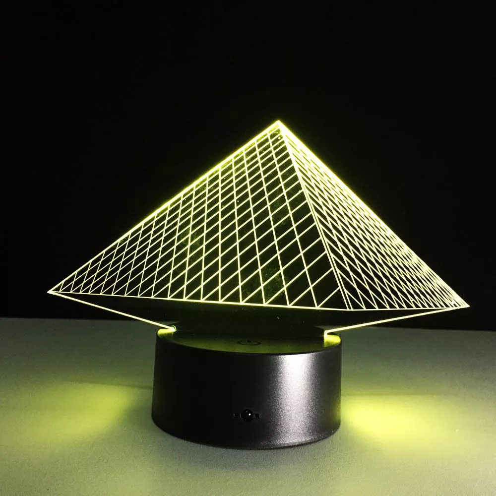 luminaria piramide egito 26cm Luminária Gato #2 Troca Cores LED Conduzida Silicone