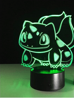 luminaria pokemon bulbasaur 26cm Luminaria One Piece 7 cor em mudança 3d bulbing luz uma peça tony chopper ilusão visual lâmpada led criativo figura de ação brinquedo natal