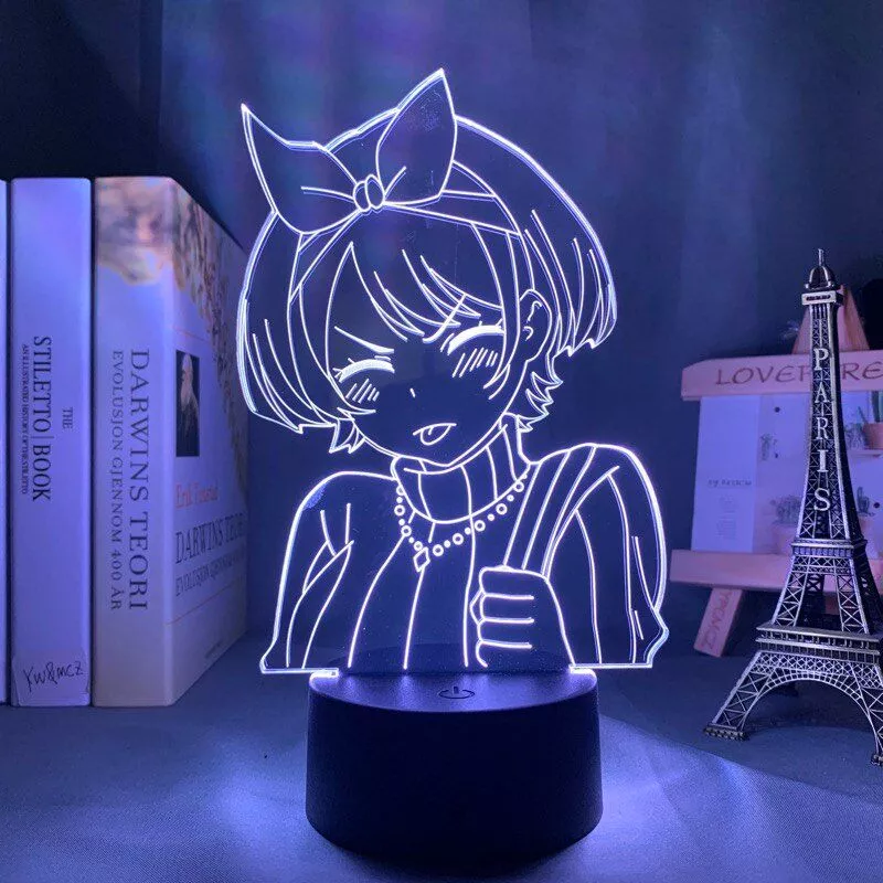 luminaria rent a girlfriend anime 3d lampada anime alugar uma namorada sarashina Luminária Saki yoshida conduziu a luz da noite para o quarto decoração presente nightlight anime lâmpada de mesa 3d saki yoshida