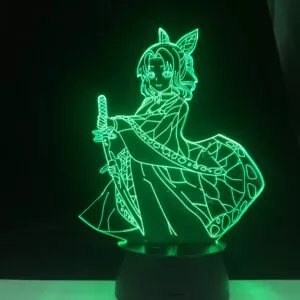 luminaria shinobu kocho led anime lampada demon slayer kimetsu no yaiba cores Colar com pingente de stack, colar com pingente de miçangas tipo de moda, estereoscópico, joias criativas para mulheres, acessórios de presente