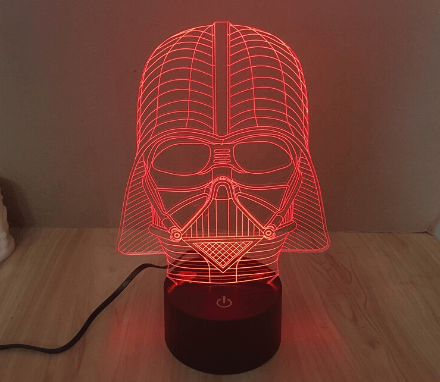 luminaria star wars darth vader 26cm Luminária Fortnite Nome Logo 26cm