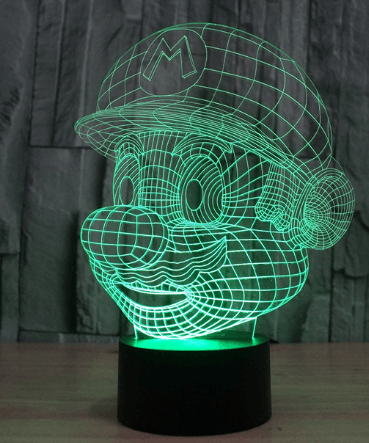 luminaria super mario 26cm Luminária Cubo LED Minecraft