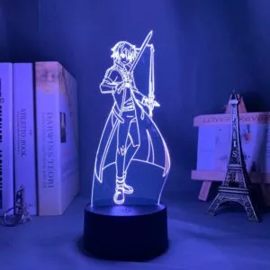 luminaria sword art online anime led night light espada arte em linha kirito para Luminária Anime Sword Art Online logotipo luz da noite led para o quarto criança decoração nightlight kirigaya kazuto figura lâmpada de mesa 3d sao presente