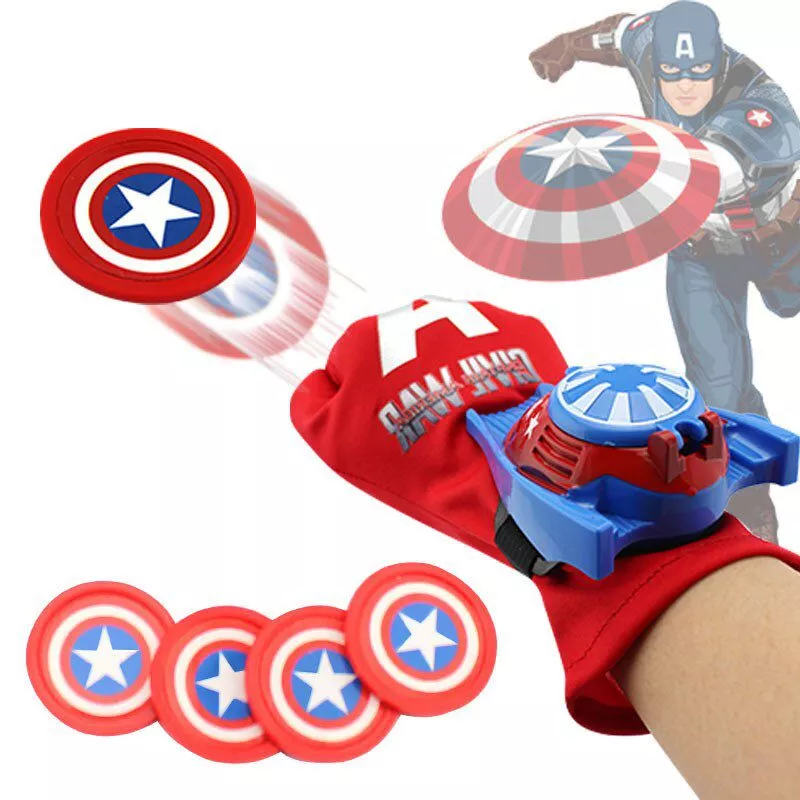 luva lancadora brinquedo capitao america Luva Halloween Props Gift Fun Nightclub Party Punk Finger Bracelet Gothic Skull Skeleton Bone Hand Finger Bracelet Party Decoration