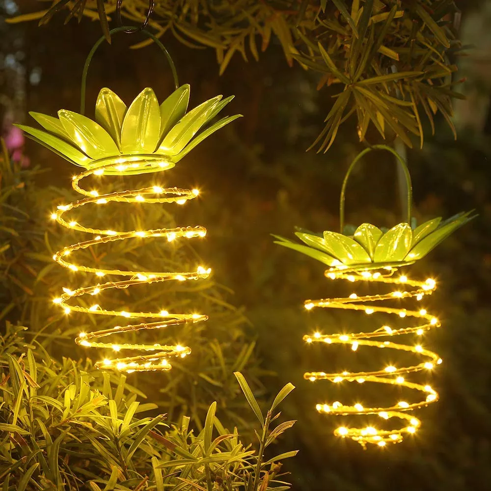 luzes do jardim solar forma abacaxi ao ar livre pendurado luz solar lampada Raposa animal em forma de rosa anéis de ouro para a moda feminina bonito anel de cristal jóias românticas senhoras festa jóias presentes