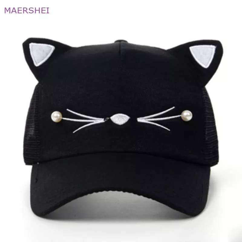 maershei frisado verao orelhas de gato bone de beisebol sanpback nova Boné Jogo k/da kda akali chapéu adulto crianças cosplay snapback boné de beisebol artesanal adereços