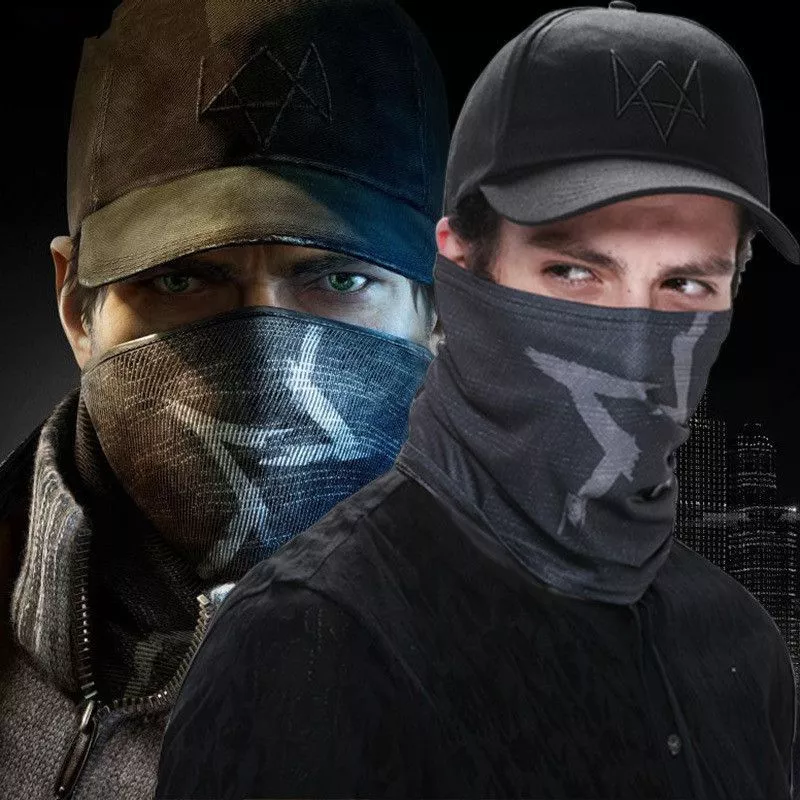 mascara game watch dogs aiden pearce Harajuku emoção ícone cosplay expressão meias meias anime bonito branco/preto collants