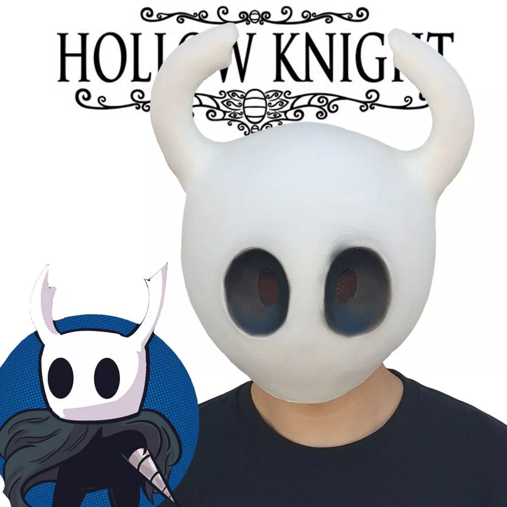 mascara hollow knight cosplay jogo latex mascaras capacete festa de halloween Máscara Hollow Knight cosplay jogo látex máscaras capacete festa de halloween adereços dropshipping