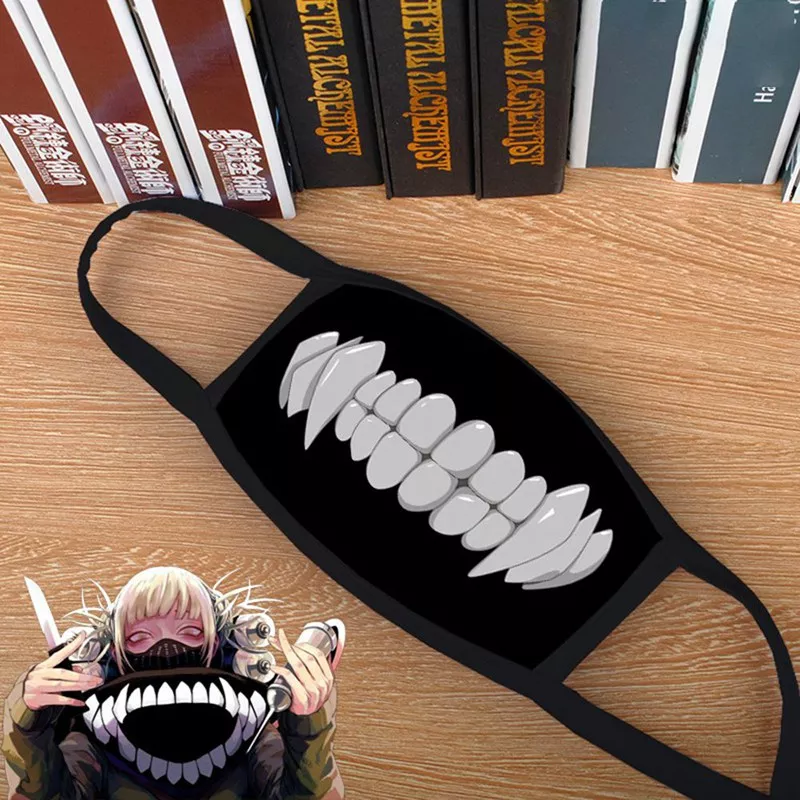 mascara my hero academy boku no hero academia himiko toga cosplay mascara Pantufa chinelos masculinos de couro, de alta qualidade, de pu, para inverno, de pelúcia, curto, salto plano, quente, para área interna