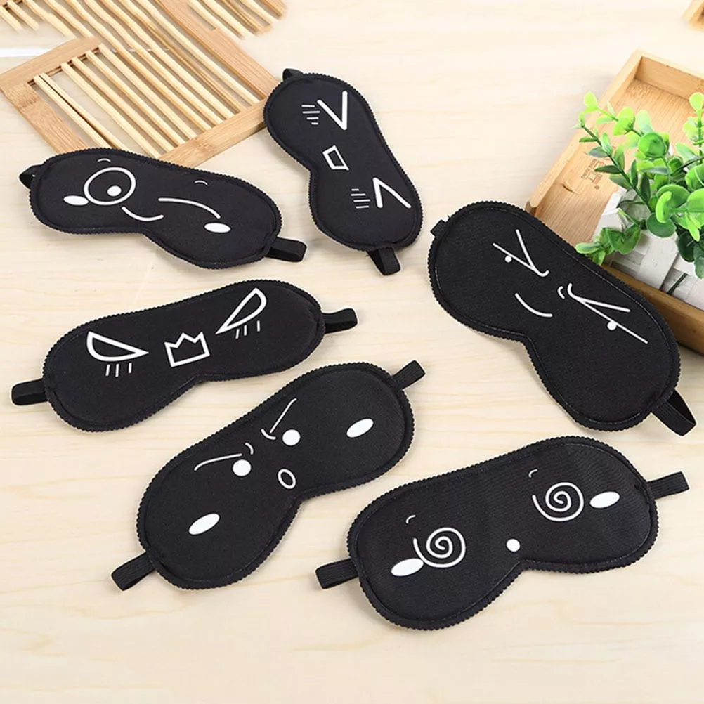 Máscara para os olhos preta para dormir, máscara para dormir, sono, bandagem negra, para os olhos, sono, 1 peça