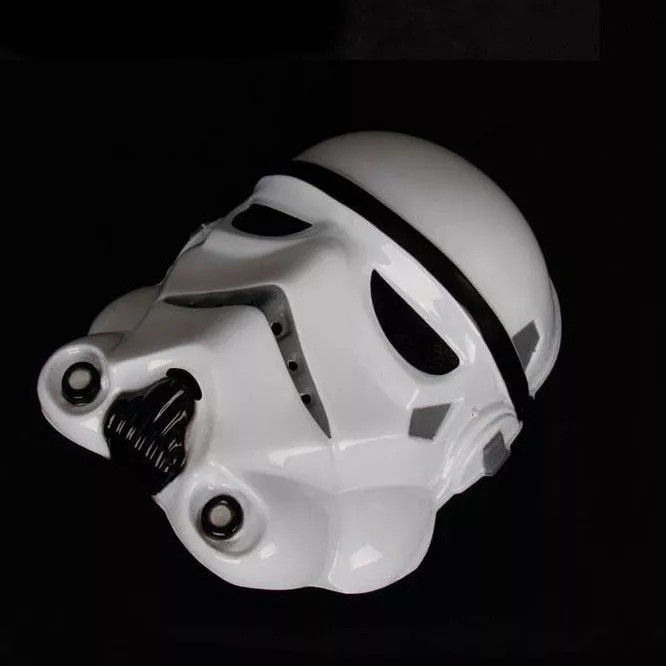 mascara star wars capacete stormtrooper Brinco Machado Punk Preto