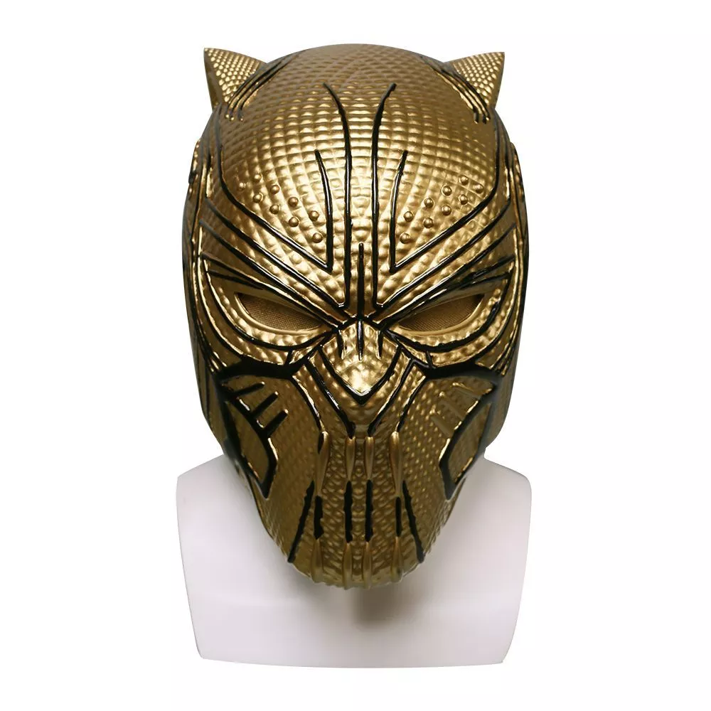 Máscara Vingadores Guerra Infinita Avengers Infinity War Pantera Negra Black Panther Gold Jaguar Versão de Ouro